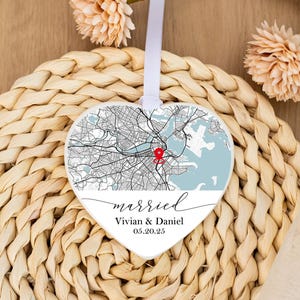 Carte de localisation personnalisée Décoration de mariage, Décoration de mariage, Décoration de mariage, Décoration en forme de coeur, Cadeau M. et Mme, Décoration de Noël pour mariage