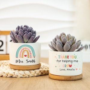 Thank You Teacher Gifts,Teacher Appreciation Gift,Custom Plant Pot, Flower Pot for Teacher, End Of Year Gift for Teacher, Thank You Gifts