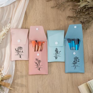 Makeup Brush Set,Bridesmaid Makeup Brush,Wedding Gifts,Birth Flower Makeup Brush,Birthday Gifts,Wedding Brush,Wedding Keepsake Gifts