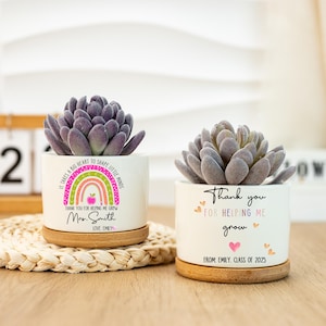 Thank You Teacher Gifts,Teacher Appreciation Gift,Custom Plant Pot, Flower Pot for Teacher, End Of Year Gift for Teacher, Thank You Gifts