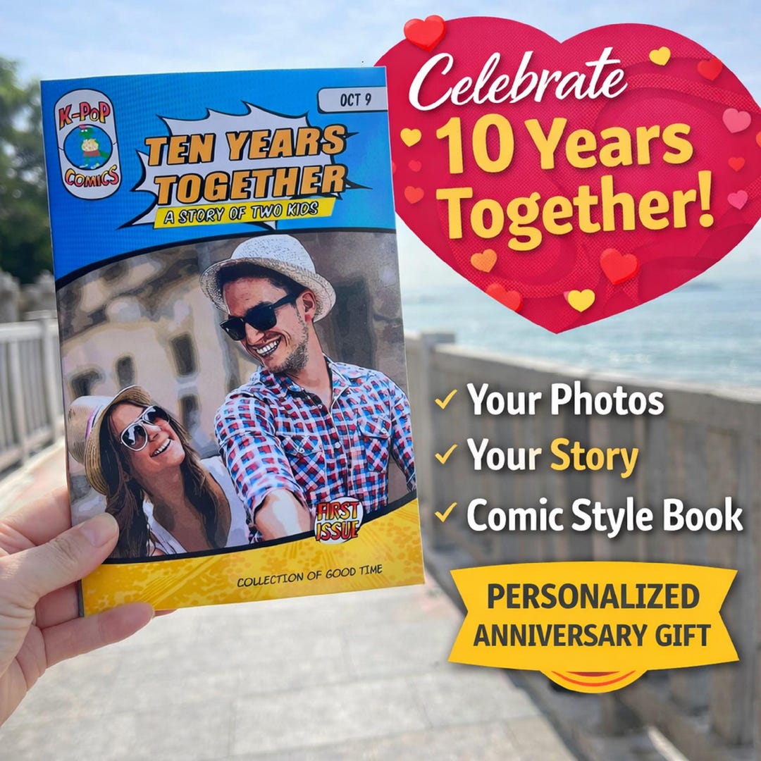 Personalized 2nd Anniversary Comic Book for Him | Custom Cotton ...
