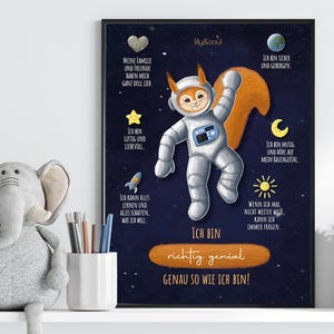 Cartel animador “Astronauta” para la habitación de los niños