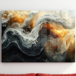 Abstract Glass Wall Art, Living Room Home Decor, Decor for Bedroom, Glass Wall Decor, Extra Large Wall Art, Wall Hanging