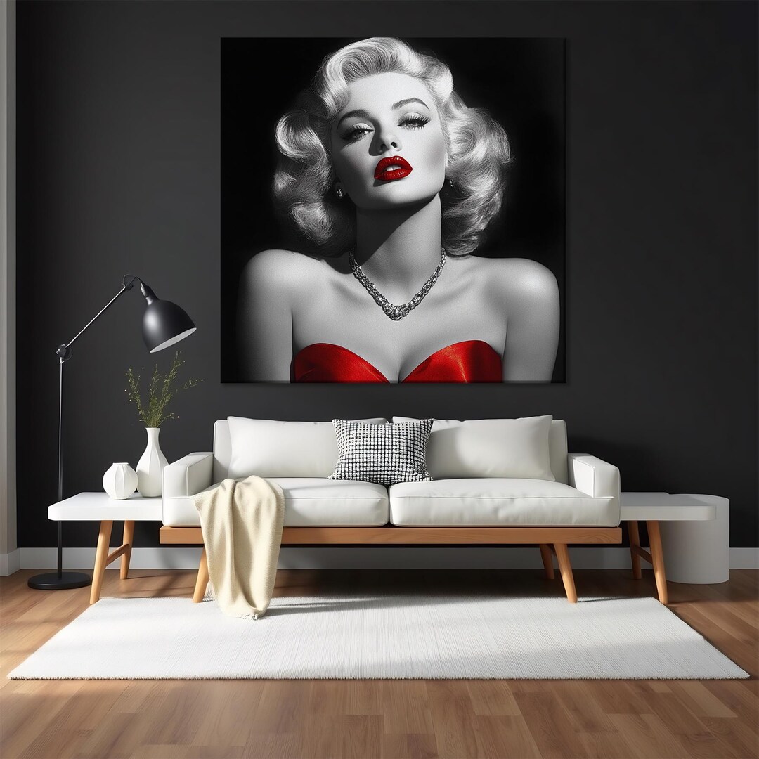 Marilyn Monroe Tempered Glass Wall Art: Hollywood Glamour Decor - Etsy