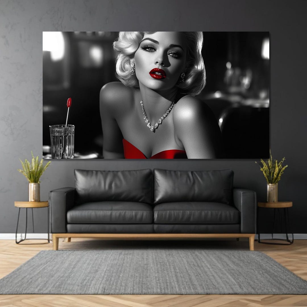 Marilyn Monroe Tempered Glass Wall Art: Hollywood Glamour Decor - Etsy
