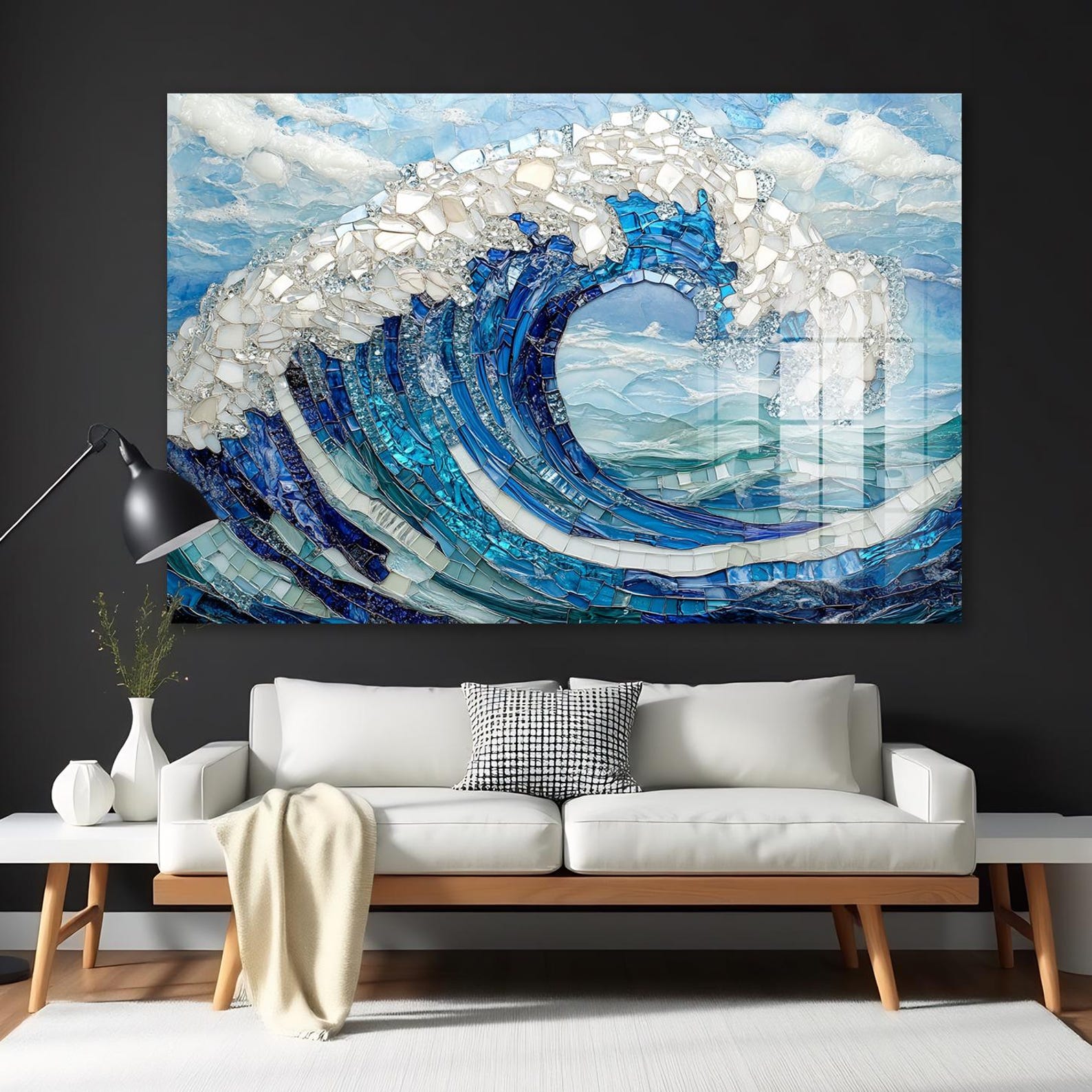 Ocean Wave Glass Wall Art