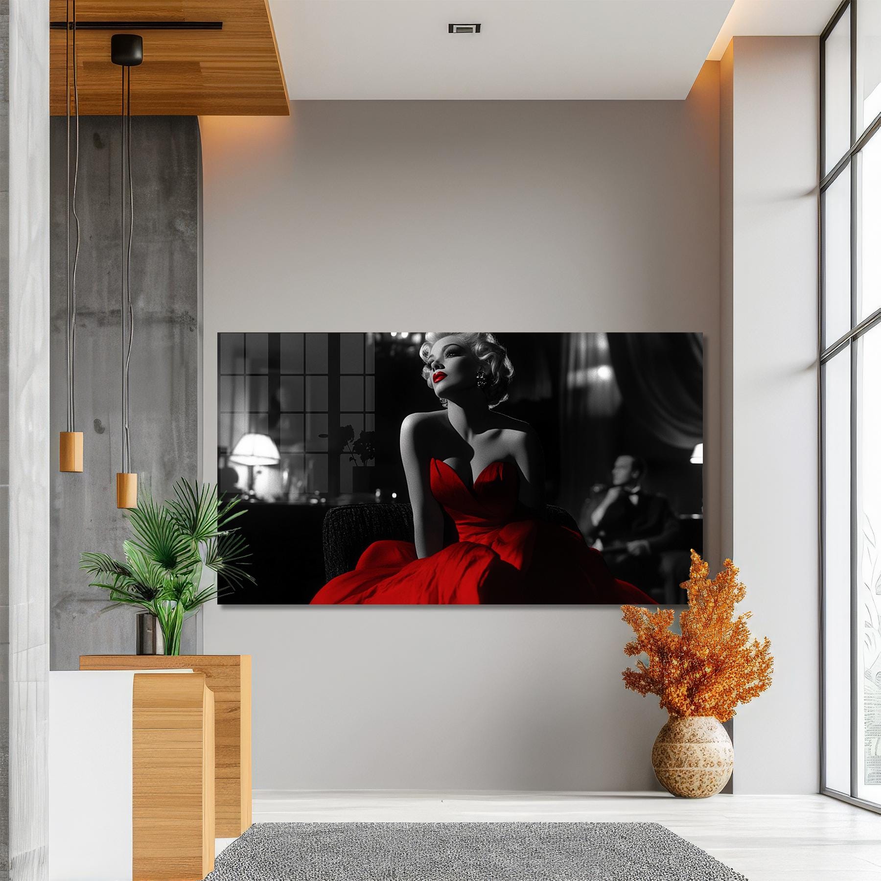 Marilyn Monroe Tempered Glass Wall Art: Hollywood Glamour Decor - Etsy