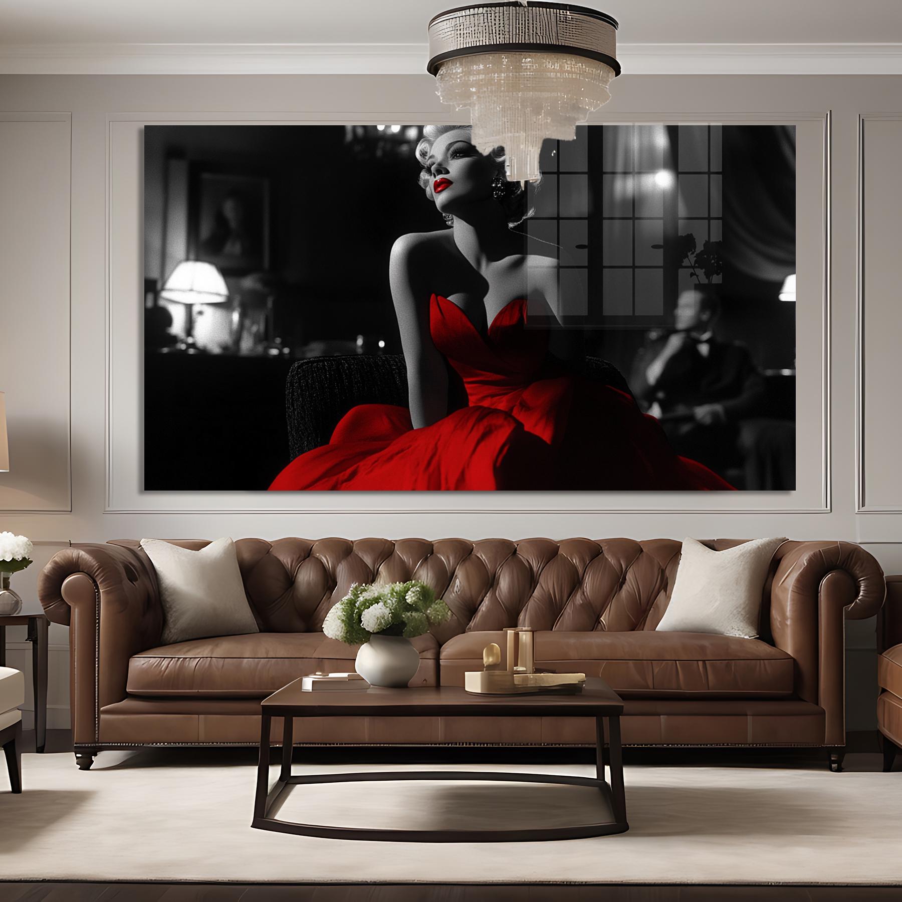 Marilyn Monroe Tempered Glass Wall Art: Hollywood Glamour Decor - Etsy
