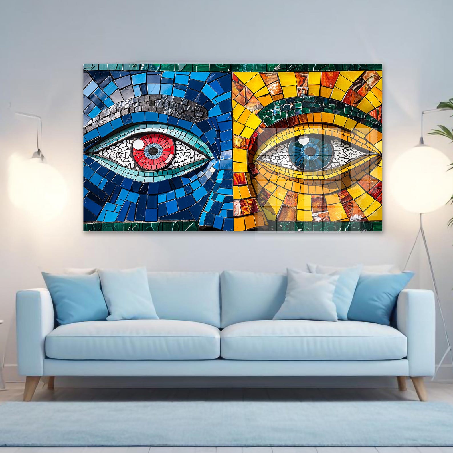 Tempered Glass Wall Art: Stained Glass Style Home Decor - Etsy - Yours Truly Glass Wall Art For Contemporary Homes
