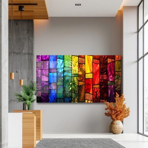 Tempered Glass Wall Art: Colorful Stained Glass Decor - Etsy