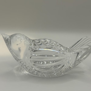 Waterford Crystal Sparrow Bird Figurine Paperweight