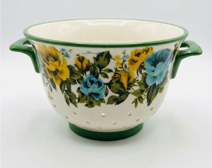 Shadow Colander The Pioneer Woman Rose Shadow Ceramic Berry Colander - Etsy