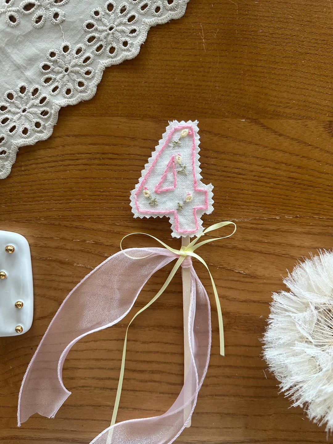 Handmade Embroidered Floral 