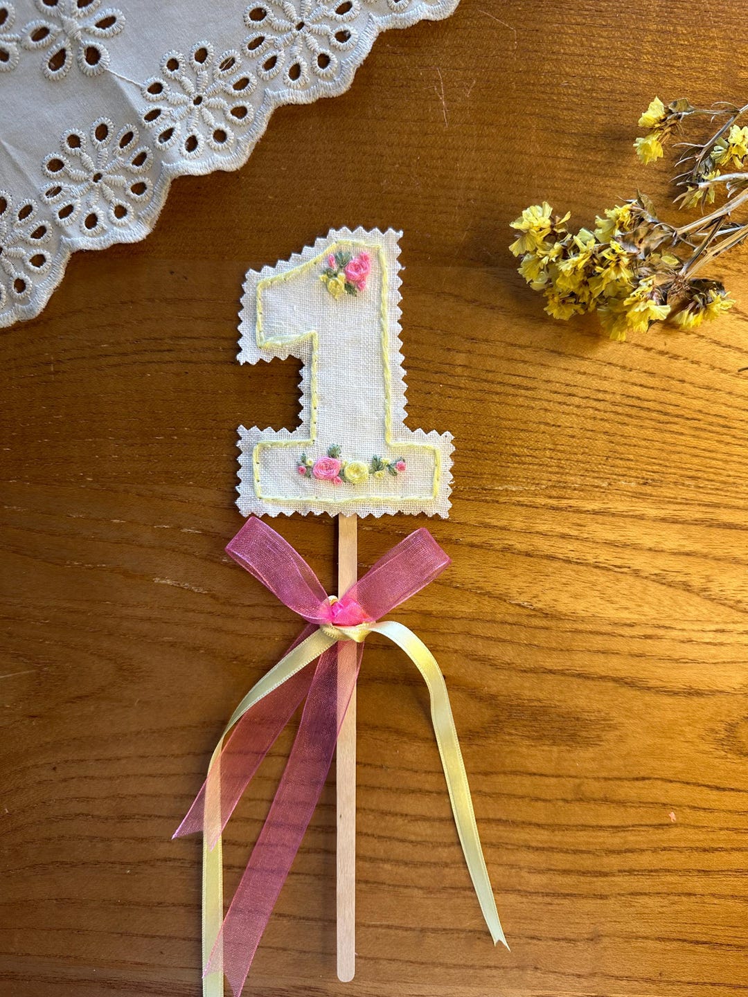 Handmade Embroidered Floral 