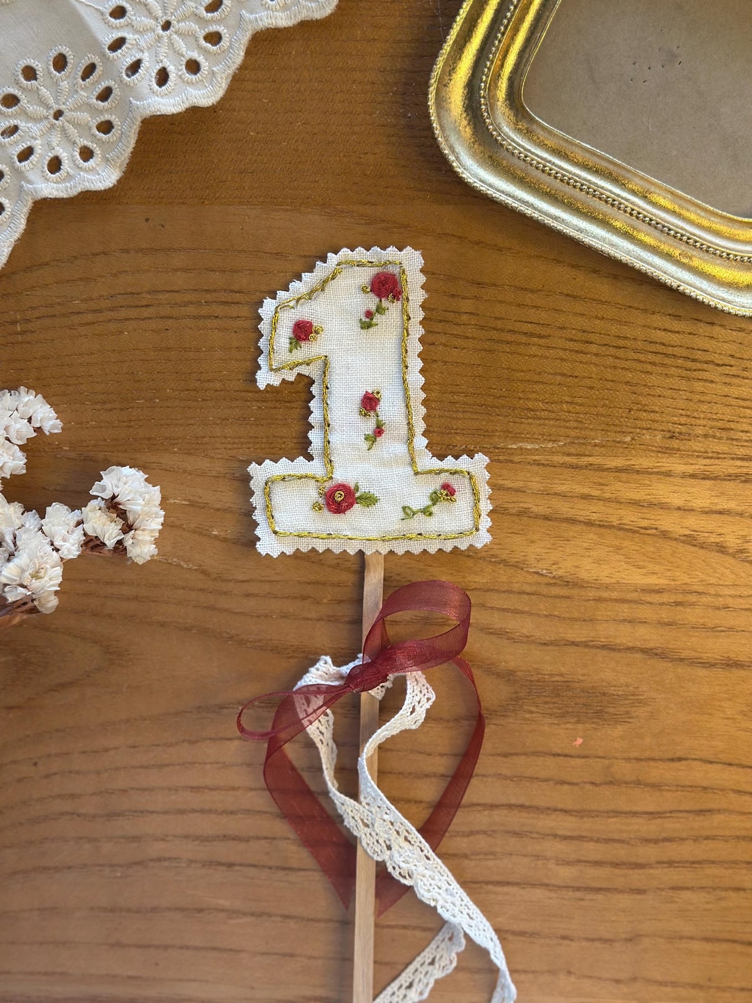 Handmade Embroidered Floral 