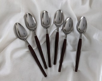 Vintage MCM Large Spoons with Tapered Handles - Vintage Stainless Japan Spoons