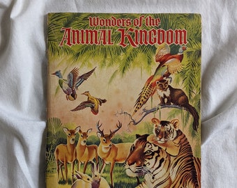 Vintage Animal Stamp Book - Wonders of the Animal Kingdom - Vintage Kid's Animal Stamp Book