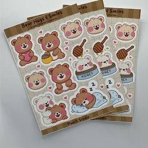 Bear Hugs and Smiles | Animal Sticker Sheet Collection