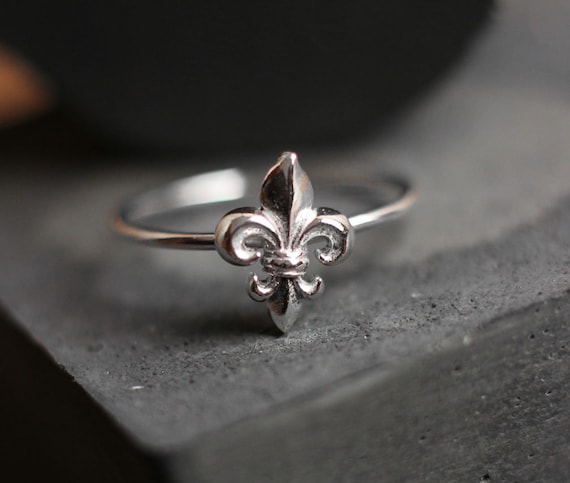 Fleur De Lis Sterling Ring Free Shipping silver ring silver | Etsy