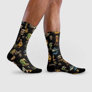 ITALIAN BRAINROT ANIMALS Socks, Funny Sublimation Crew Socks, Ornella Leccacappella, Dio Allah Ero, Grandma, Pajè di Cazzi