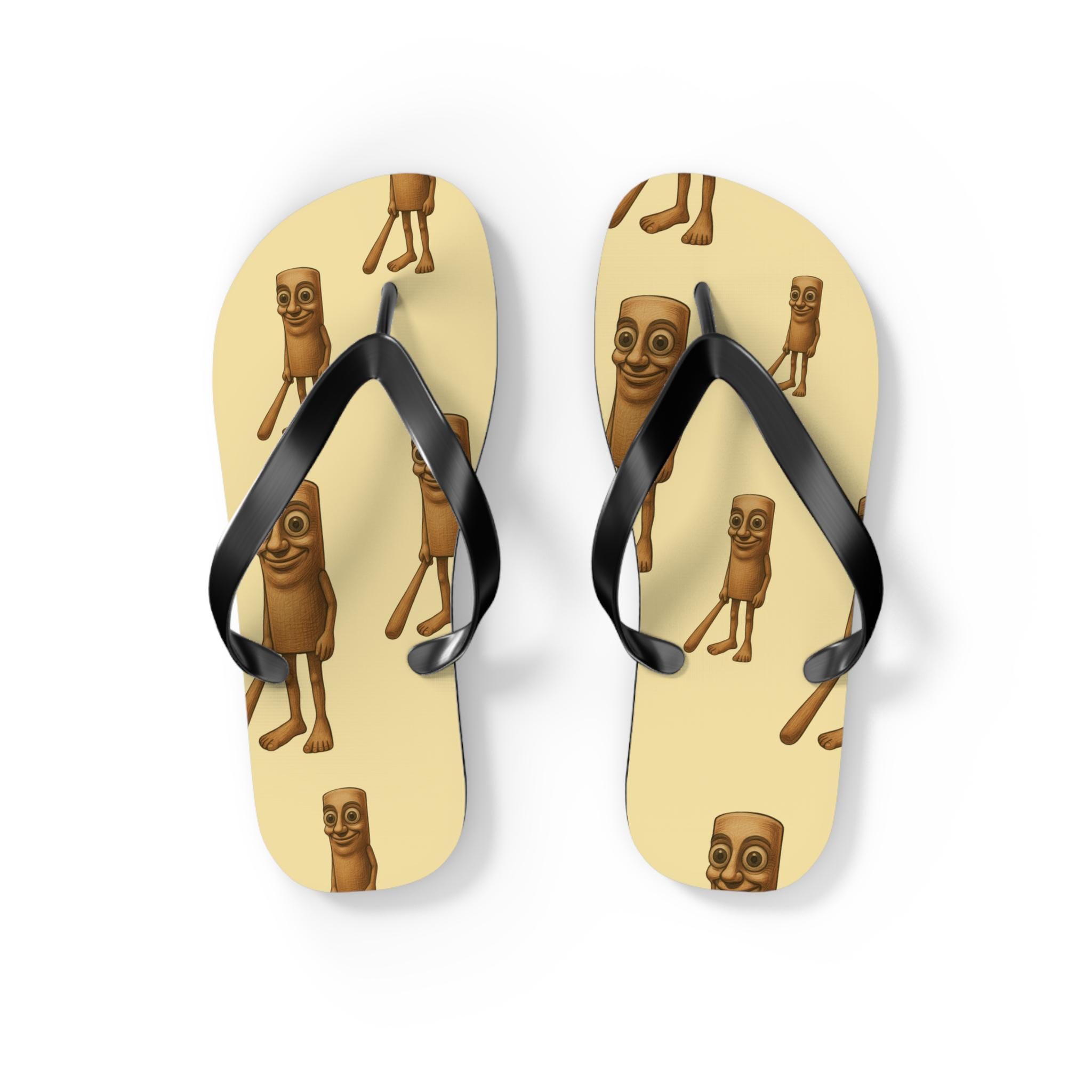 TUNG TUNG SAHUR Flip Flops, Funny Summer Sandals, Beachwear, Pool Shoes