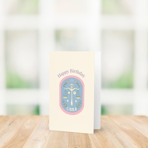 Cartão de aniversário do zodíaco de Libra | Cartão de felicitações astrológico físico de 4" x 6" polegadas | Em branco por dentro | Envelope incluído