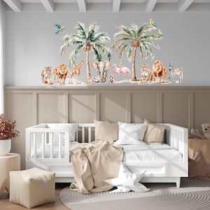 Safari Nursery Wall Decals, Jungle Animal Wall Stickers, Safari Wall Stickers, Safari wall decals, Jungle Stickers For Walls, Safari