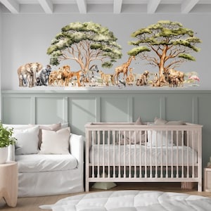 Safari Nursery, Jungle Animal Wall Stickers, Safari Wall Stickers, Safari wall decals, Jungle Stickers For Walls, Safari Nursery Theme