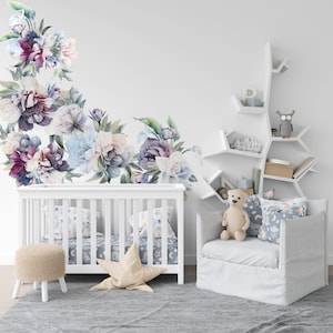 Flower Wall Stickers, Flower Wall Stickers For Nursery, Nursery Wall Decals, Nursery Wall Stickers, Wall Stickers Nursery, Floral Wall Decal