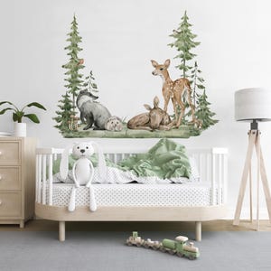 Woodland Wall Stickers,  Forest Animal Wall Stickers, Animal Wall Stickers, Nursery Wall Decals, Woodland Nursery ,Woodland Animal Decals