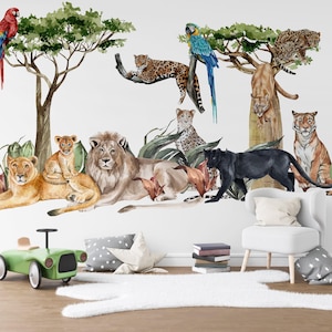 Nursery Wall Stickers, Safari Wall Stickers. Jungle Animal Wall Stickers, Safari wall decals, Jungle Stickers For Walls, Safari Wallpaper