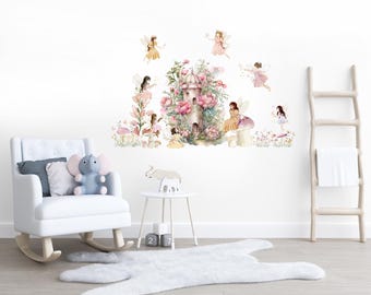 Fairy Wall Decals, Whimsical Nursery Mural