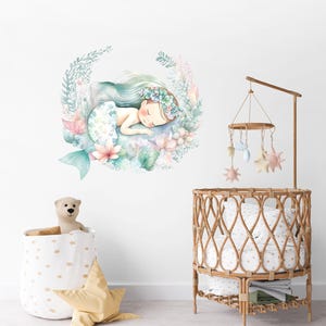Mermaid Wall Stickers, Under the sea stickers, fish wall stickers, bedroom wall stickers for children&#39;s room, kids wall decals, Mermaids