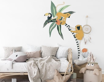 Safari Animal Wall Stickers, Jungle Nursery Decor