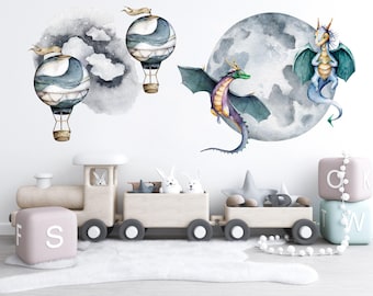 Dragon Wall Decal, Nursery Wall Stickers, Wall Stickers Nursery, Boys Wall Stickers, Boys Room Wall Decor, Dragon Wall Stickers