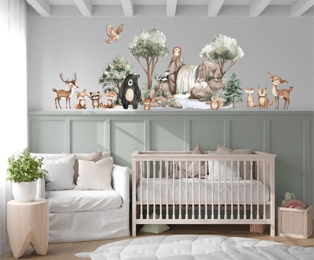 Woodland Animals Nursery Wall Decals, Forest Decor - Etsy