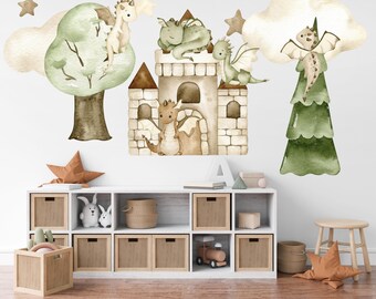 Dragon Wall Decal, Nursery Wall Stickers, Wall Stickers Nursery, Boys Wall Stickers, Boys Room Wall Decor, Dragon Wall Stickers