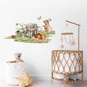 Woodland Wall Stickers, Nursery wall décor, Woodland Nursery Decor, Woodland Nursery, Woodland Wall Decals, Woodland animals