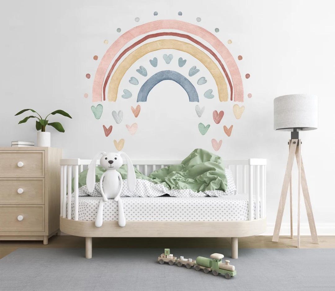 Boho Rainbow Wall Decal, Baby Girl Nursery Decor Sticker - Etsy