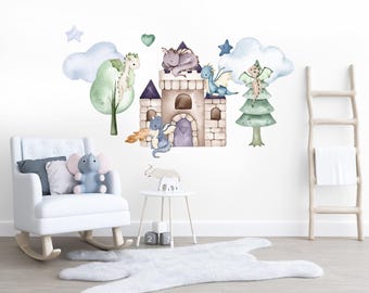 Dragon Wall Decal, Nursery Wall Stickers, Wall Stickers Nursery, Boys Wall Stickers, Boys Room Wall Decor, Dragon Wall Stickers