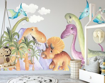 Jurassic Park Dinosaur Wall Decals, Nursery Playroom Decor