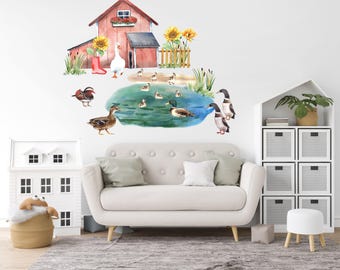 Farm Animal Nursery Wall Stickers, Tractor Decals