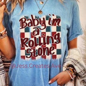 Baby I’m a Rolling Stones Mgk song lyrics PNG, SVG, DTF Transfer, design, screen prints, digital download, white Cliche Design