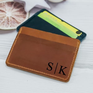 Portafoglio semplice in pelle, portafoglio semplice porta carte, portafoglio da donna, portafoglio unisex porta carte personalizzato portafoglio da uomo in pelle ultra sottile