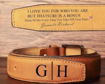 Cinturón personalizado para papá, cinturón personalizado de aniversario, cinturón hecho a mano, regalo del Día del Padre para novio, regalo único para esposo