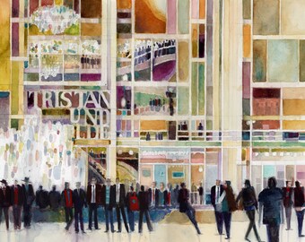 Lincoln Center Fountain in New York Canvas Wall Art Design|Poster Print D\u00e9cor for Home /& Office Decoration I POSTER or CANVAS READY to Hang.