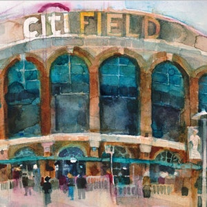 New York Mets Art Print CitiField Sports New York Sports Queens Bar Decor image 1