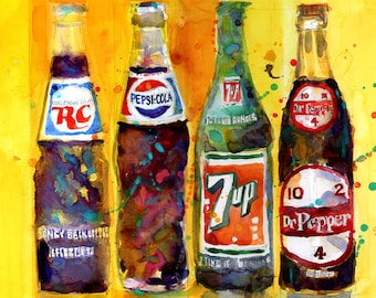 Vintage Soda Pop -  Kitchen Bar  Art Print