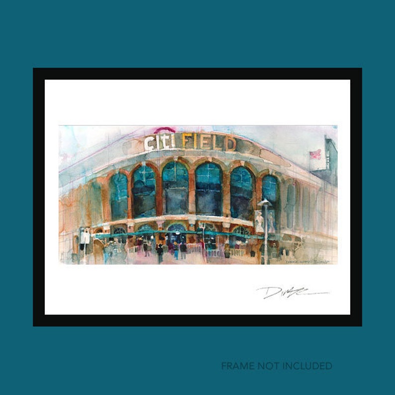 New York Mets Art Print CitiField Sports New York Sports Queens Bar Decor image 2