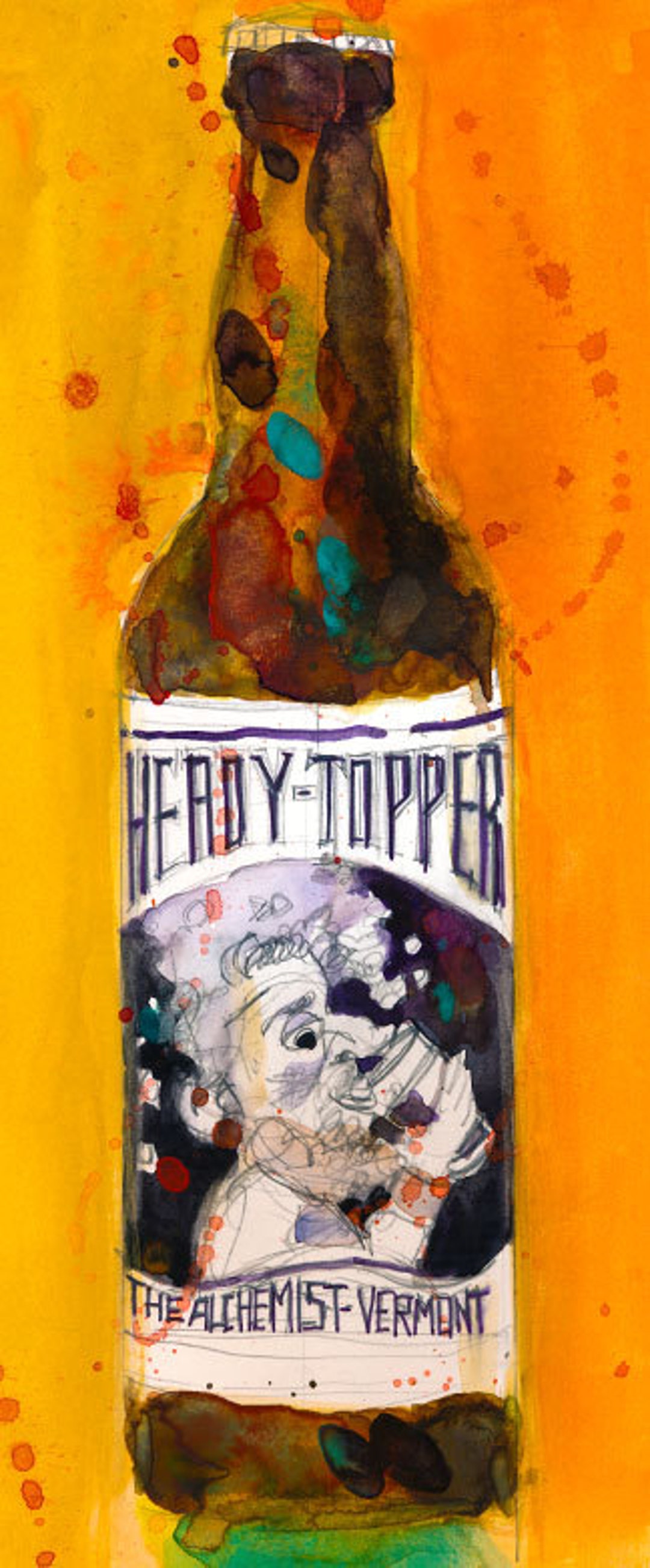 Heady Topper by the Alchemist Vermont Beer Print From Original Etsy